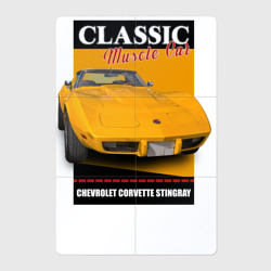 Магнитный плакат 2Х3 Chevrolet Corvette американский маслкар 