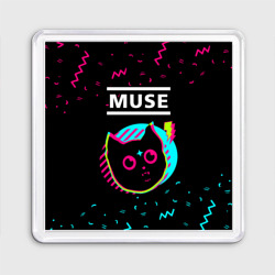 Магнит 55*55 Muse - rock star cat