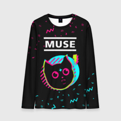 Мужской лонгслив 3D Muse - rock star cat