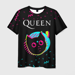 Мужская футболка 3D Queen - rock star cat