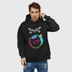 Мужское худи Oversize хлопок Mayhem rock star cat - фото 2