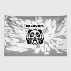 Флаг-баннер The Offspring рок панда на светлом фоне