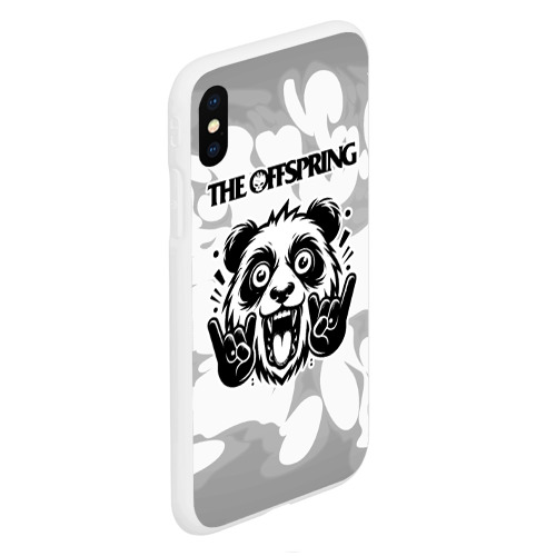 Чехол для iPhone XS Max матовый The Offspring рок панда на светлом фоне - фото 3