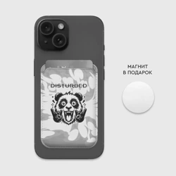 Картхолдер Magsafe магнитный Disturbed рок панда на светлом фоне - фото 2