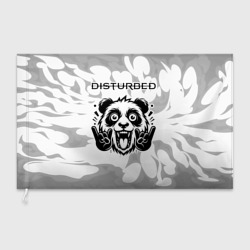 Флаг 3D Disturbed рок панда на светлом фоне