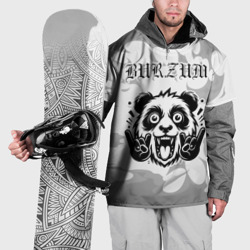 Накидка на куртку 3D Burzum рок панда на светлом фоне