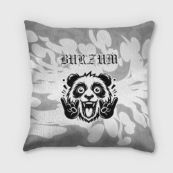Подушка 3D Burzum рок панда на светлом фоне