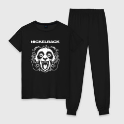 Женская пижама хлопок Nickelback rock panda