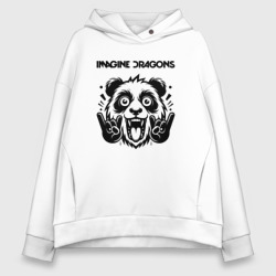 Женское худи Oversize хлопок Imagine Dragons - rock panda