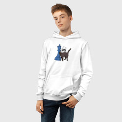 Детская толстовка хлопок Кот Зефир и шахматный ферзь - фото 2