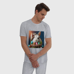 Мужская пижама хлопок Кролик в пасху - фото 2