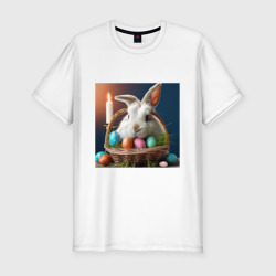 Мужская футболка хлопок Slim Кролик в пасху