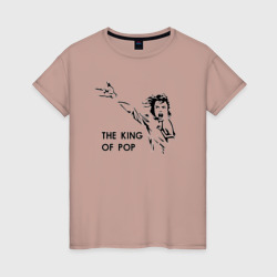 Женская футболка хлопок Michael Jackson - the king of pop