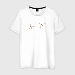 Птичьи следы лапки – Мужская футболка хлопок с принтом купить со скидкой в -20%