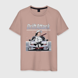 Дрифт атака - samurai girl – Мужская футболка хлопок с принтом купить со скидкой в -20%