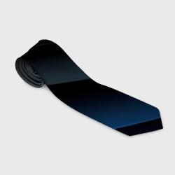Темная синяя стильная абстракция  на черном фоне – Галстук 3D с принтом купить