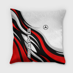 Подушка 3D Mercedes benz AMG - белый с красным