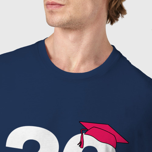 Мужская футболка хлопок Выпускной 2025, цвет темно-синий - фото 6