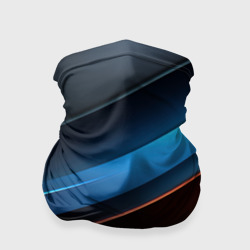 Черно - синий стильный абстрактный геометрический фон – Бандана-труба 3D с принтом купить