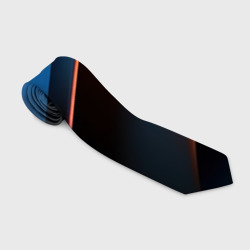 Черно - синий стильный абстрактный геометрический фон – Галстук 3D с принтом купить