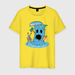 Мужская футболка хлопок Страшная волна