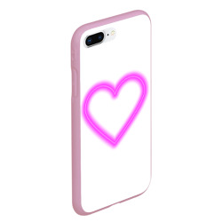 Чехол для iPhone 7Plus/8 Plus матовый Неоновое сиреневое сердце - фото 2