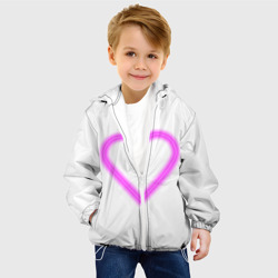 Детская куртка 3D Неоновое сиреневое сердце - фото 2