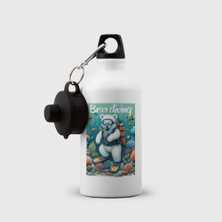 Бутылка спортивная Polar bear diving - ai art - фото 2