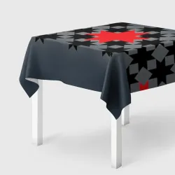 Скатерть 3D Этно серый