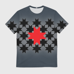 Мужская футболка 3D Этно серый