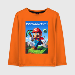 Minecraft and Mario - ai art collaboration – Детский лонгслив хлопок с принтом купить со скидкой в -20%