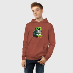Детская толстовка хлопок Kitten creeper collaboration - ai art - фото 2