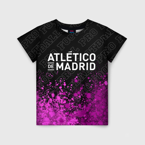 Детская футболка 3D Atletico Madrid pro football посередине, цвет 3D печать