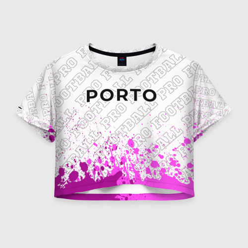 Женская футболка Crop-top 3D Porto pro football посередине, цвет 3D печать