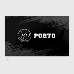 Флаг 3D Porto sport на темном фоне по-горизонтали