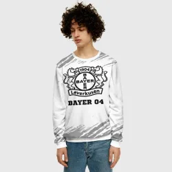 Мужской свитшот 3D Bayer 04 sport на светлом фоне - фото 2