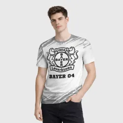 Мужская футболка 3D Bayer 04 sport на светлом фоне - фото 2