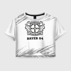 Женская футболка Crop-top 3D Bayer 04 sport на светлом фоне