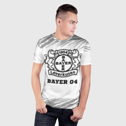 Мужская футболка 3D Slim Bayer 04 sport на светлом фоне - фото 2