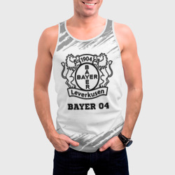 Мужская майка 3D Bayer 04 sport на светлом фоне - фото 2