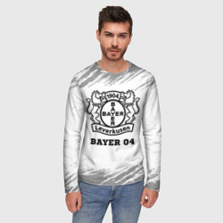 Мужской лонгслив 3D Bayer 04 sport на светлом фоне - фото 2