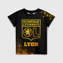 Детская футболка 3D Lyon - gold gradient