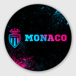 Круглый коврик для мышки Monaco - neon gradient по-горизонтали