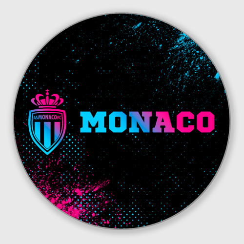 Круглый коврик для мышки Monaco - neon gradient по-горизонтали