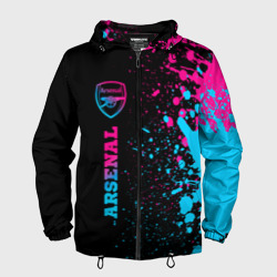 Мужская ветровка 3D Arsenal - neon gradient по-вертикали