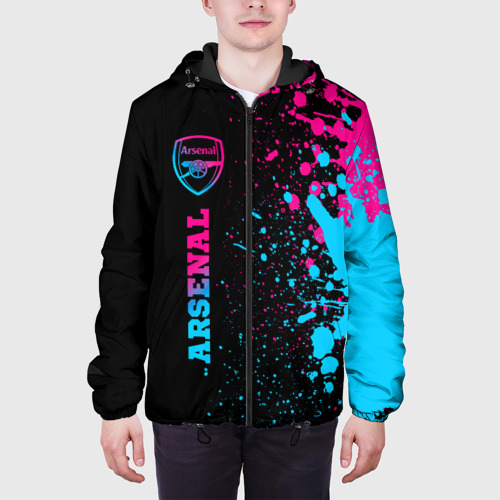 Мужская куртка 3D Arsenal - neon gradient по-вертикали, цвет 3D печать - фото 4