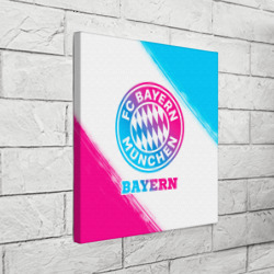 Холст квадратный Bayern neon gradient style - фото 2