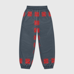 Женские джоггеры оверсайз 3D Этно - темный