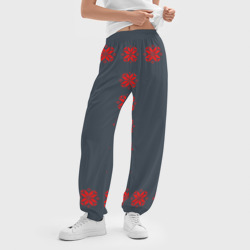 Женские джоггеры оверсайз 3D Этно - темный - фото 2