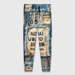 Женские брюки 3D I love  Barcelona - пэчворк